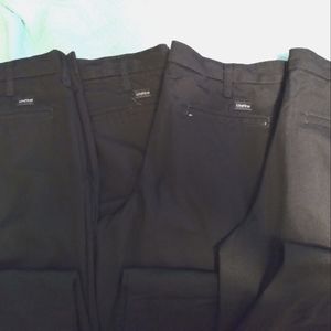 Lot of 4 blue soft twill by unifirst work pants size 34 32.